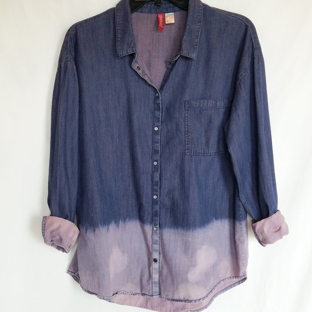 H&M Dip Dye Chambray Shirt